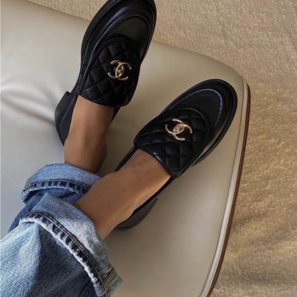 CHANEL Shoes - CHANEL Black Quilted Loafers